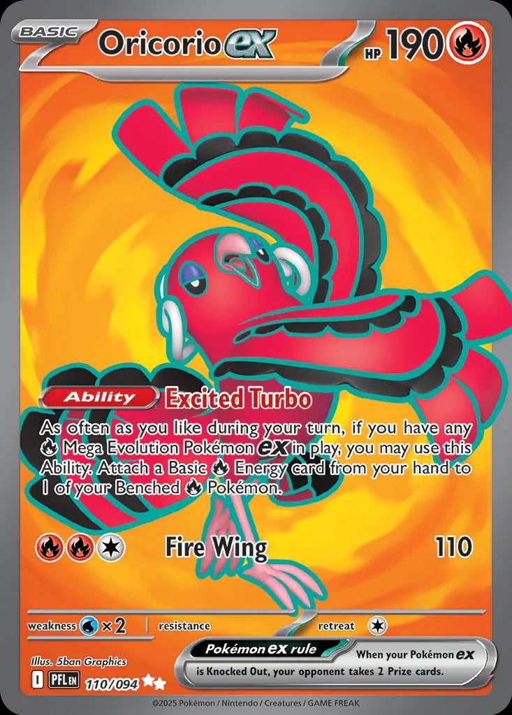 Phantasmal Flames Oricorio ex #110/94